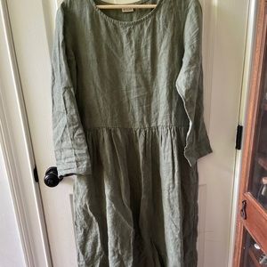 Epic Linen Maxi dress long sleeves NWOT